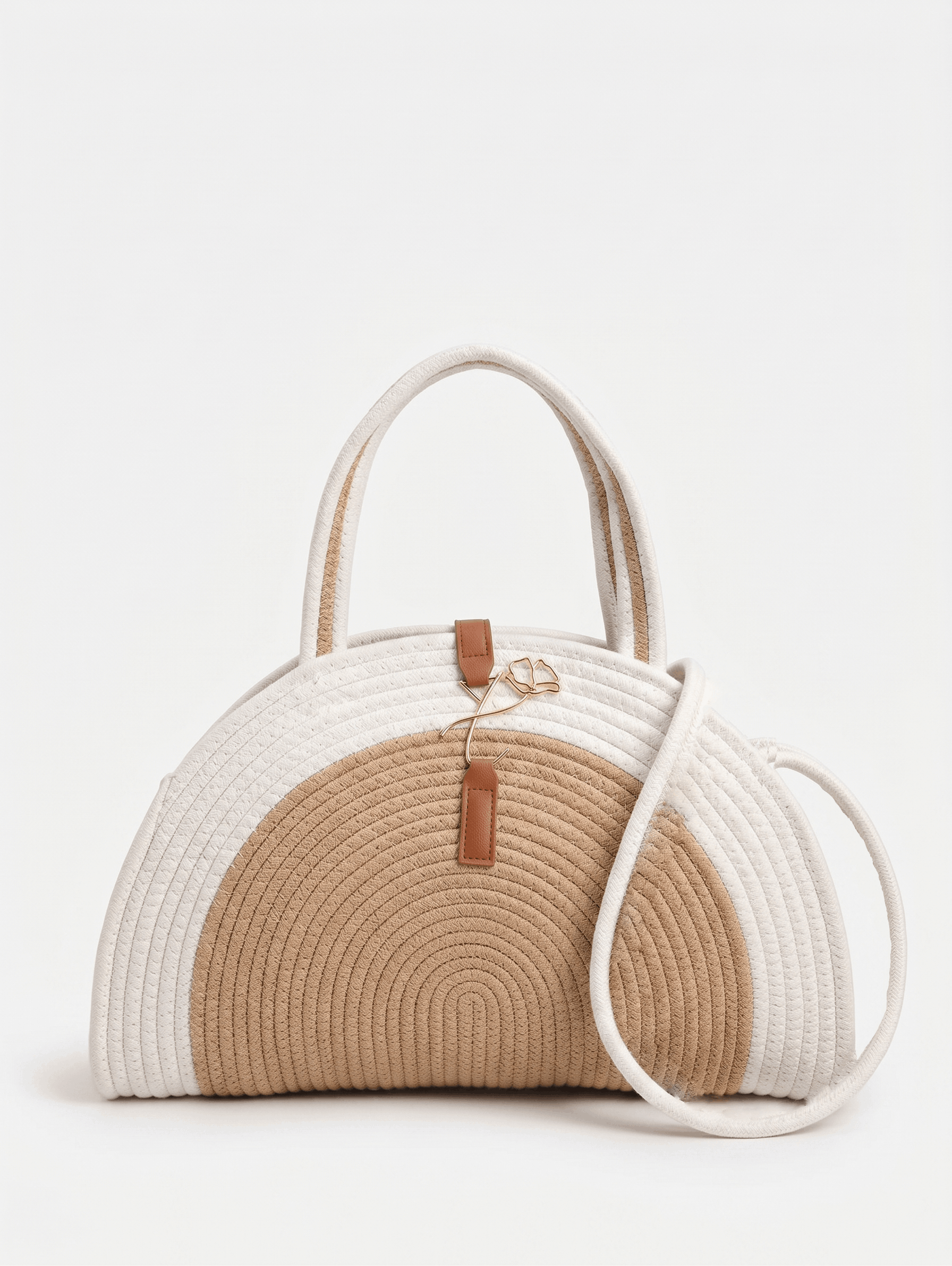 WHITE HALF MOON BIG BAG