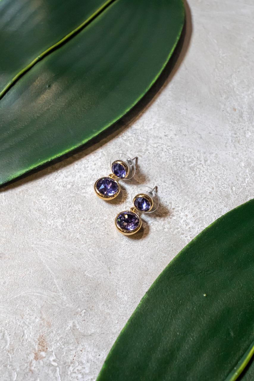 Tanzanite Crystal Drop Earrings